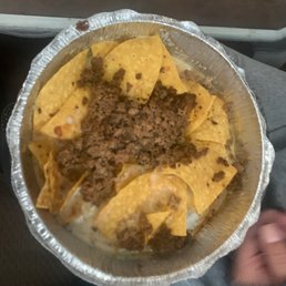 "Full" plate of Nachos
