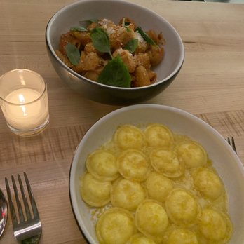 Misi - Sheep's Milk Ricotta Filled Occhi and 30 clove pomodoro - Italian Near Me - Brooklyn, New York