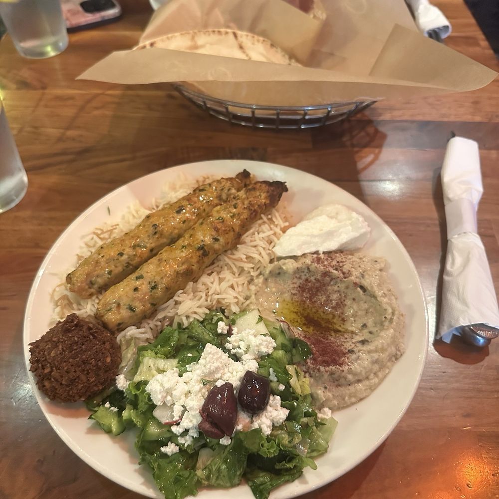 Open Sesame - chicken kofta with side of falafel - Mediterranean Near Me - Long Beach, California Open Sesame - chicken kofta with side of falafel - Mediterranean Near Me - Long Beach, California