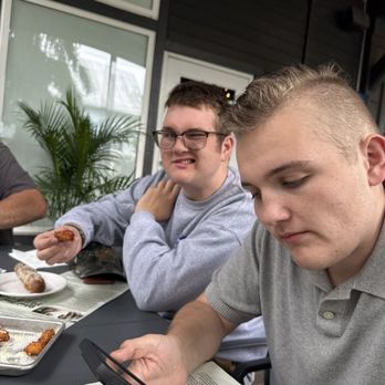 Enlisted Coffee Company - The boy in light blue is and antique hound. So he was in heaven. - Desserts Near Me - Waterford, Pennsylvania Enlisted Coffee Company - The boy in light blue is and antique hound. So he was in heaven. - Desserts Near Me - Waterford, Pennsylvania