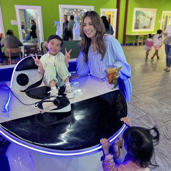 Liggle Land - Birthday boy all smiles with his mama. - Virtual Reality Centers Near Me - Tigard, Oregon