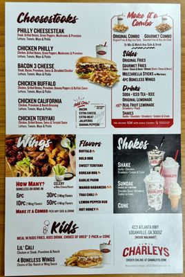 Menu photo 1 Charleys Cheesesteaks Loganville, GA