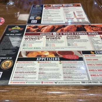 Anchor Bar Tucson - Menus. - Chicken Wings Near Me - Tucson, Arizona