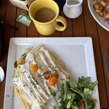 The Beachcomber - Savory Spinach and Mushroom Crepe - Seafood Near Me - Newport Beach, California