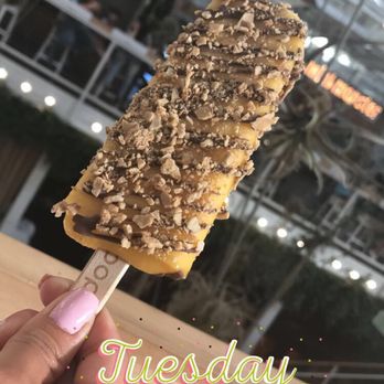 Popbar - Mango popSorbetto w/ drizzled chocolate and almonds - Desserts Near Me - Anaheim, California