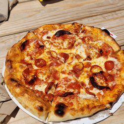 Ozone’s Fire Food - 3 way pepperoni pizza