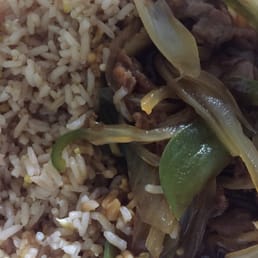 L21 on the lunch menu. Pepper steak with onion. L21 on the lunch menu. Pepper steak with onion.