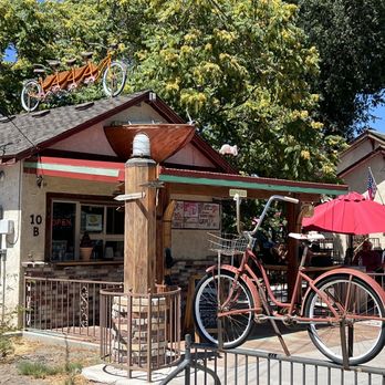 Woodys - a bicycle parked in front of a restaurant - Burgers Near Me - Fallon, Nevada Woodys - a bicycle parked in front of a restaurant - Burgers Near Me - Fallon, Nevada