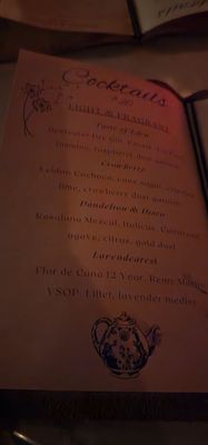 Menu photo 3 Eden Cocktail Room Austin, TX