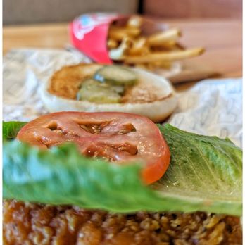 Wendy's - Spicy Chicken Sandwich w/pickles, Medium Fries - Burgers Near Me - Saint Petersburg, Florida