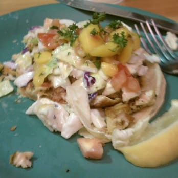 Coconuts Fish Cafe - half eaten fish taco - Seafood Near Me - Kihei, Hawaii