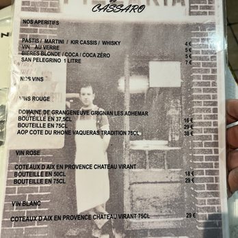 Chez Étienne - Drink menu - Pizza Near Me - Marseille, 13