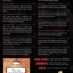 The Corner Pub - Food Menu