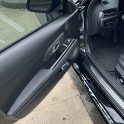 Exxon - Residue soap on the door