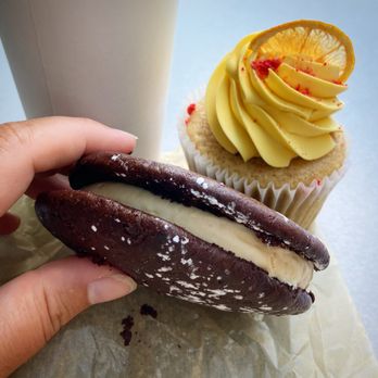 Wildflour - Espresso whoopie pie and strawberry lemon cupcake - Coffee & Tea Near Me - Pawtucket, Rhode Island