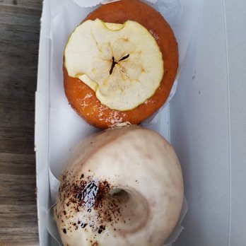 Fan-Fan Doughnuts - Miso Ringo (Top) and White Coffee (Bottom) - Donuts Near Me - Brooklyn, New York