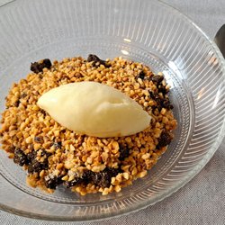 Restaurant Koefoed - Danish apples, gooseberries, hazelnut & olive oil sorbet. 2025 08 06. M0Bib.