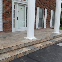A Walk of Elegance Flooring & Design - Beautiful Porcelain tile for the front porch.
