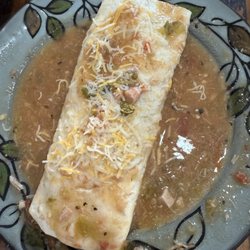 Rookies Saloon and Restaurant - Breakfast Burrito with plenty of bacon and perfectly crisp hashbrowns
