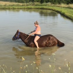 Lessons By Lily - Red and Lily swimming