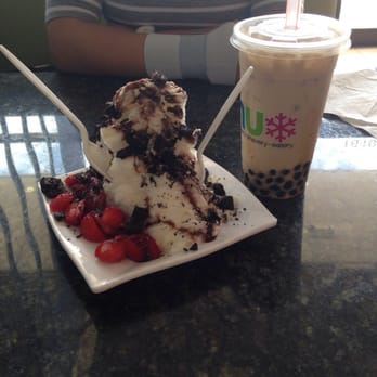 Nu Ice & Drinks - Combo #1 and milk tea with honey tapioca - Desserts Near Me - Houston, Texas Nu Ice & Drinks - Combo #1 and milk tea with honey tapioca - Desserts Near Me - Houston, Texas