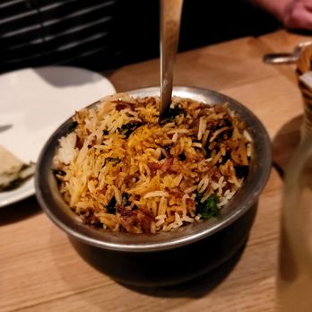 Veeray da Dhaba - Goat biryani. Too many bones. Order lamb/jackfruit instead. - Indian Near Me - New York, New York