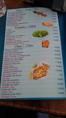 Menu photo 2 Casa Oscar Barbate, CA