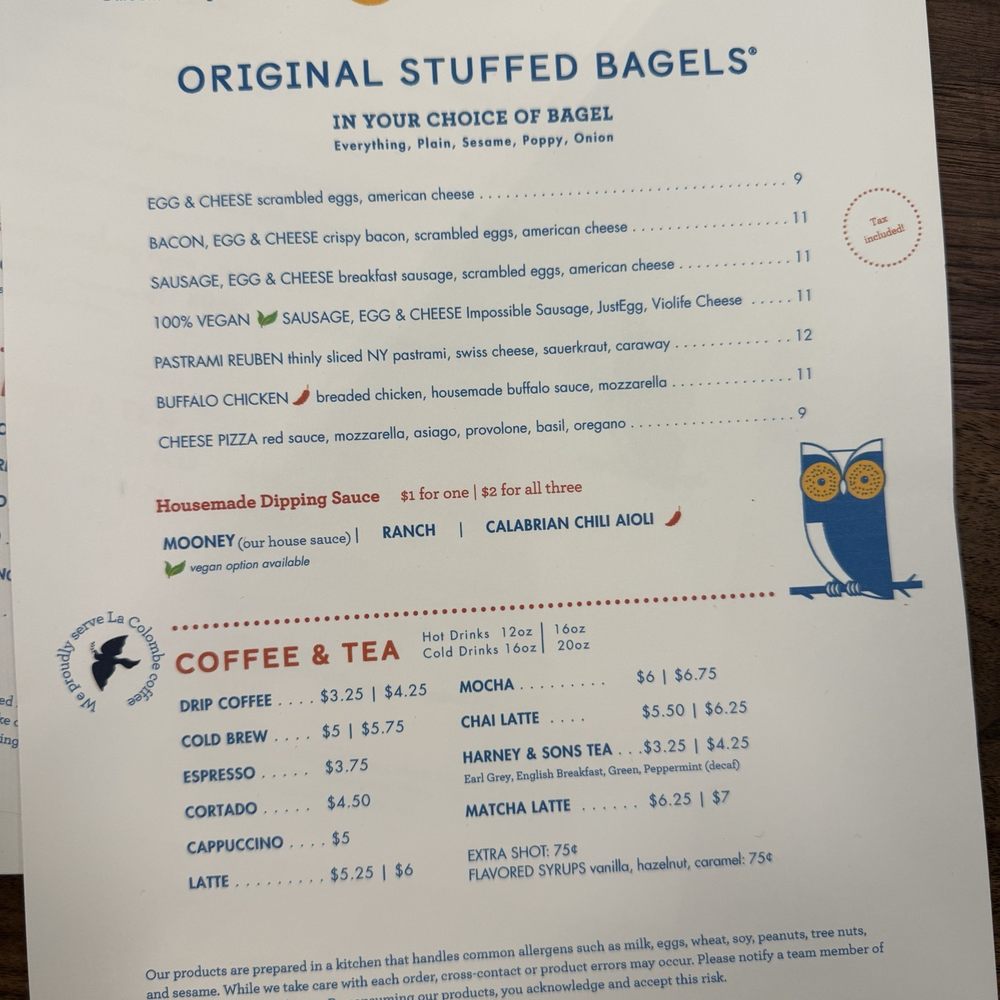 Moonrise Bagels  - menu - Bagels Near Me - New York, New York