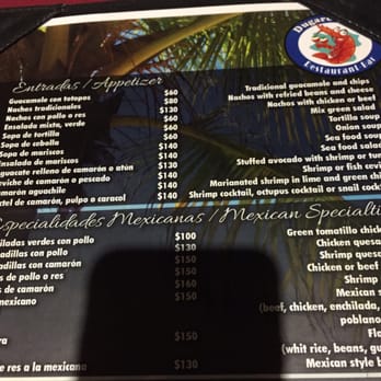 Dugarel Plays - Menu - Mexican Near Me - Bucerias, NAY