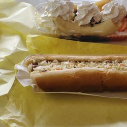 Zesto / Burrito Brothers - Footlong Chili Slaw Dog, Tater Tots and a Banana Split