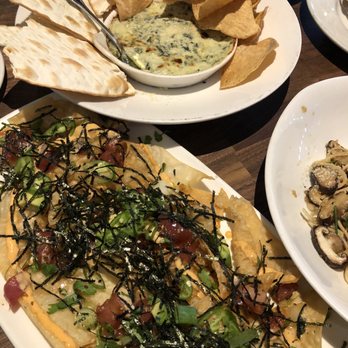 Yard House - Poke Nachos & 4 Cheese Spinach Dip - New American Near Me - San Jose, California Yard House - Poke Nachos & 4 Cheese Spinach Dip - New American Near Me - San Jose, California