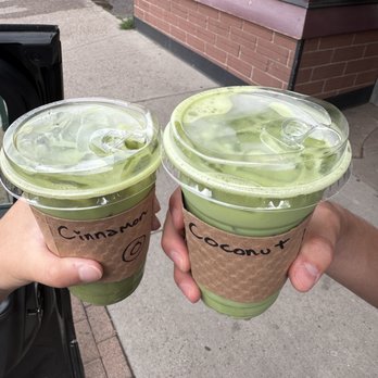 Steep Leaf Lounge - Cinnamon and coconut matcha latte - Coffee & Tea Near Me - Flagstaff, Arizona