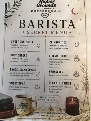 Menu photo 1 Higher Grounds Community Coffeehouse Wyoming, RI