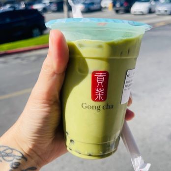 Gong Cha - Matcha Green Tea w/ Boba - Bubble Tea Near Me - Santa Ana, California