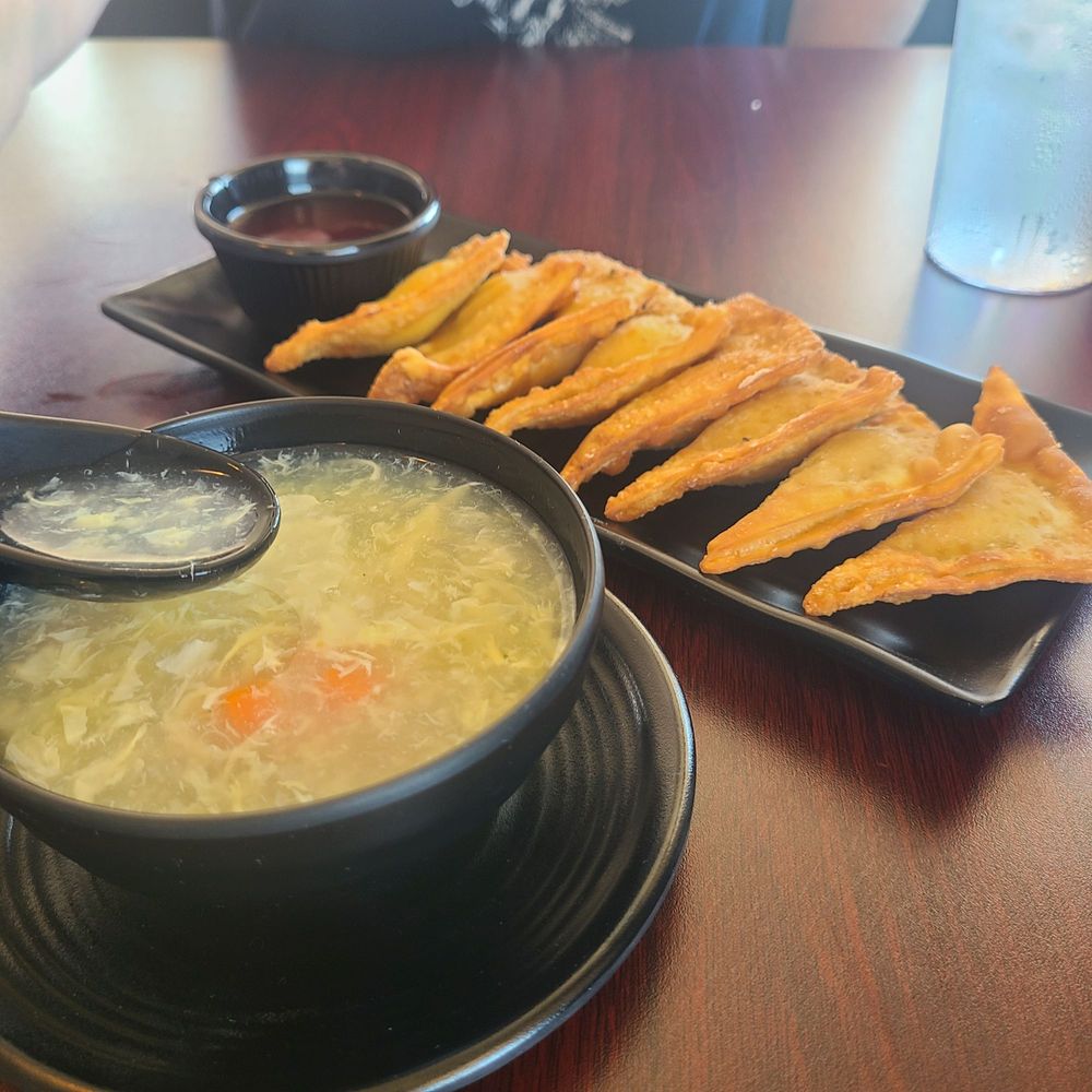 Uzumaki - Egg flower soup and crab rangoon. - Ramen Near Me - Fallon, Nevada Uzumaki - Egg flower soup and crab rangoon. - Ramen Near Me - Fallon, Nevada