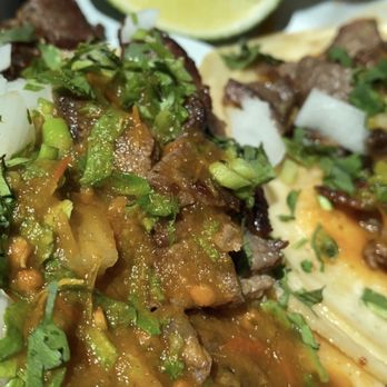 El Sinaloense - 6/30/2022: 2 tacos for $9.10 including tax. TENDER CRISPY STEAK!!! Sauce is to die for :) - Seafood Near Me - San Mateo, California