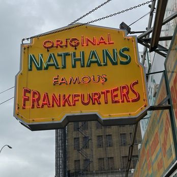 Nathan's Famous - Signage - Hot Dogs Near Me - Brooklyn, New York Nathan's Famous - Signage - Hot Dogs Near Me - Brooklyn, New York