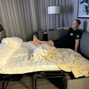 Costa Mesa Marriott - Hard to talk but the sofa bed spring was broken and where you'd normally lay your head was much lower that the foot area - Hotels Near Me - Costa Mesa, California Costa Mesa Marriott - Hard to talk but the sofa bed spring was broken and where you'd normally lay your head was much lower that the foot area - Hotels Near Me - Costa Mesa, California