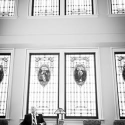 First Christian Church - Beautiful stained glass in the foyer.