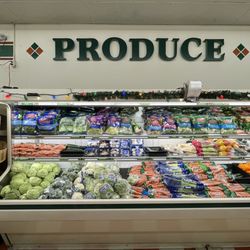 Zatsick's Golden Dawn - Old fashioned produce cases, with a wonderful array of stock.
