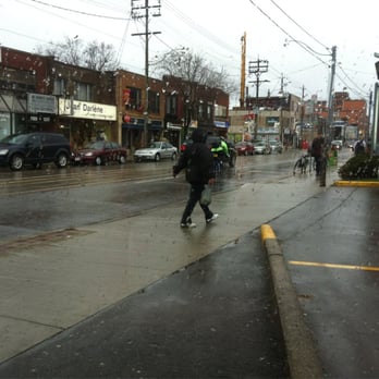 Nova Era Bakery - Floor to ceiling view looking west along Dundas on a rainy Wednesday afternoon. - Bakeries Near Me - Toronto, Ontario
