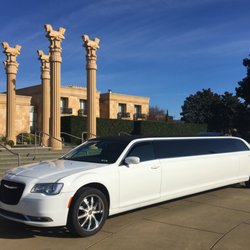 Russell Limousine - Our newer 10 Passenger, 140" stretch Chrysler 300 at Darioush Winery in Napa. It's a true 10 pass. limo w/10 seat belts in the pass. area!