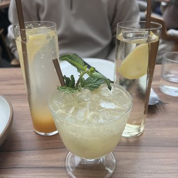 Shoji - Drinks: Dashi apple (left), Cold Noodle (middle), Shoji Highball (right) - Cocktail Bars Near Me - San Francisco, California Shoji - Drinks: Dashi apple (left), Cold Noodle (middle), Shoji Highball (right) - Cocktail Bars Near Me - San Francisco, California