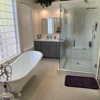 GC Pro Renovation - Bathroom area with new tub. - General Contractors Near Me