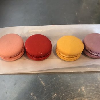 Ba Mien Bistro - French macaroons (Rose Macaron, Red Velvet Macaron,Mango Macaron,Lavender Macaron). They are to die for - Vietnamese Near Me - Houston, Texas
