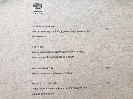 Menu photo 7 Primo Playa del Carmen, ROO