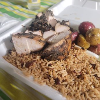 Dulcie’s Cafe - a tray of food - Caribbean Near Me - Knoxville, Tennessee