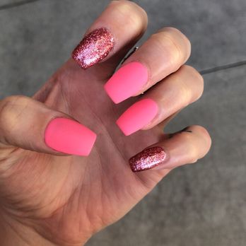 NT Nail Spa - acrylic nails with gel top coat and the matte top coat over as well - Nail Salons Near Me - Modesto, California NT Nail Spa - acrylic nails with gel top coat and the matte top coat over as well - Nail Salons Near Me - Modesto, California