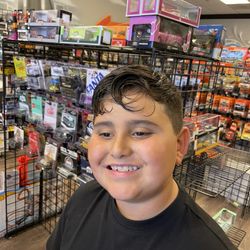 Scores Haircuts - The after photo! All smiles!