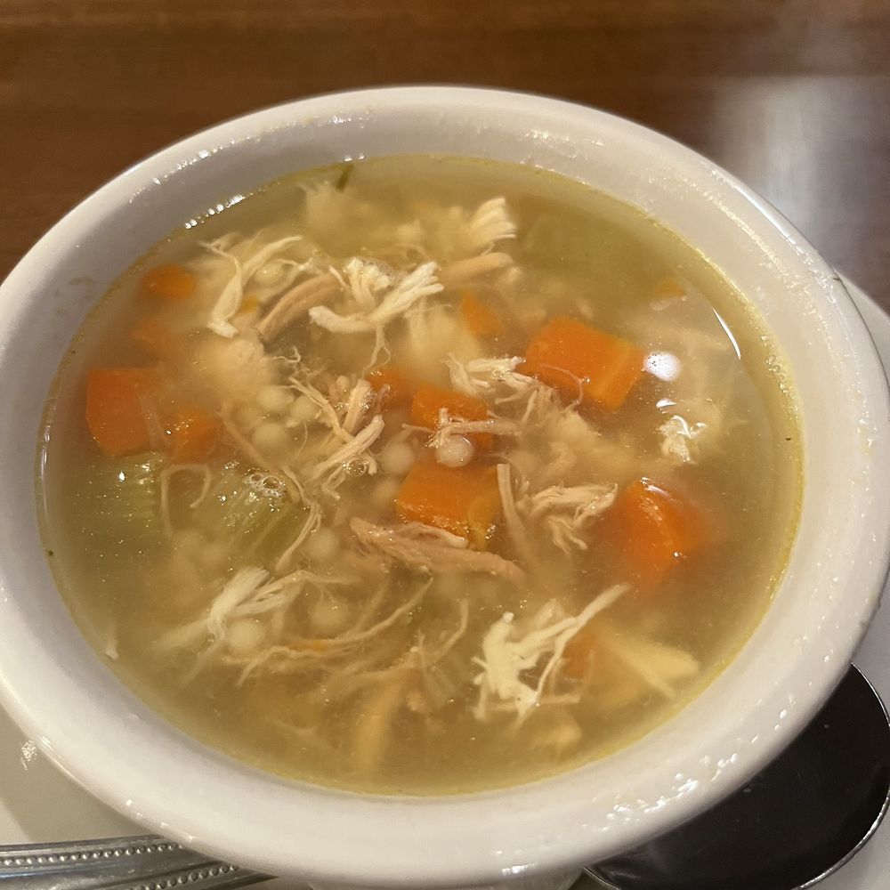 Aurelio's Italian Grill - Chicken soup was quite delicious but was scalding hot - Italian Near Me - Clinton Township, Michigan